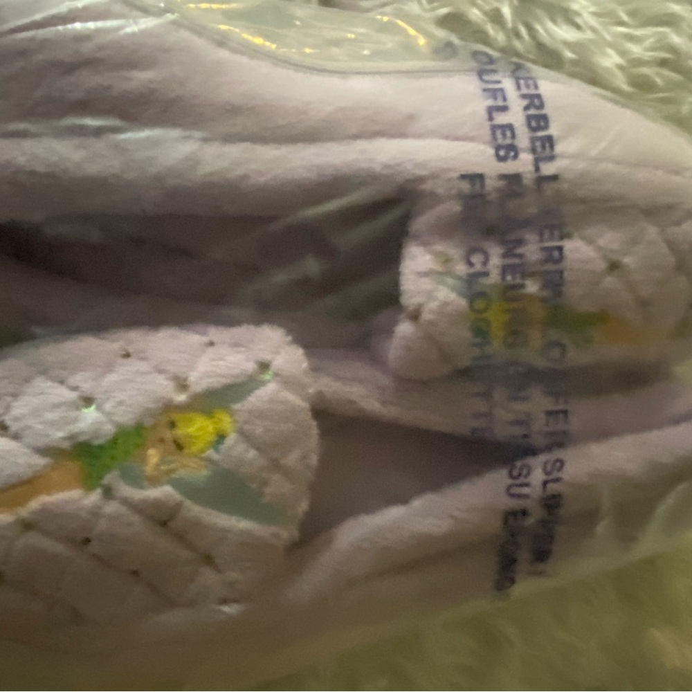 Disney Purple Quilted Slippers tinker bell